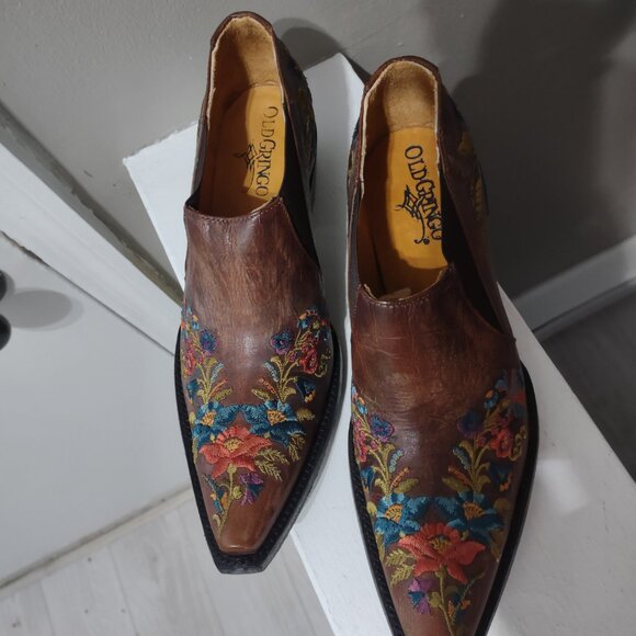 Old Gringo - floral embroidered ankle booties - NWOT - size 8 (but fits 8.5) - Picture 1 of 9